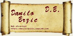 Danilo Brzić vizit kartica